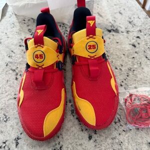 Vibrant Red and Yellow Kids Shoes